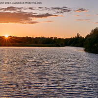 Buy canvas prints of Sunset over the river by Geoff Taylor