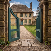 Buy canvas prints of Snowshill Manor - a peek into the garden by Linda Webb