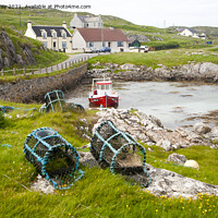 Buy canvas prints of Fishing boat and lobster pots, Island of Barra, Outer Hebrides, Scotland, UK by Ian Murray