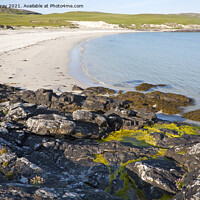 Buy canvas prints of Sandy beach South Bay, Vatersay island, Barra, Outer Hebrides, Scotland, UK by Ian Murray