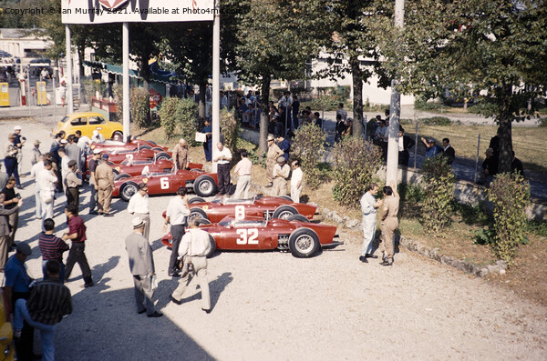Ferrari Formula One racing cars Monza 1961 Picture Board by Ian Murray
