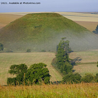 Buy canvas prints of Silbury Hill prehistoric  structure In Europe, near Avebury, Wiltshire, England by Ian Murray