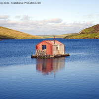 Buy canvas prints of Fisherman's shed on small island, Olna Firth, Voe, by Ian Murray