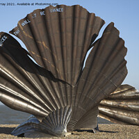 Buy canvas prints of The Scallop, sculpture by Maggi Hambling  by Ian Murray