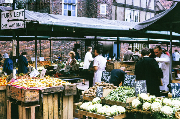 Street market, York, England, 1963 Picture Board by Ian Murray