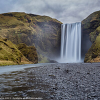 Buy canvas prints of Skogafoss waterfall in southern Iceland by Paulo Rocha