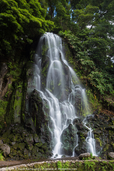 Ribeira dos Caldeiroes waterfall, Azores Picture Board by Paulo Rocha