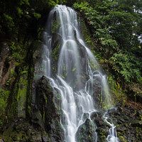 Buy canvas prints of Ribeira dos Caldeiroes waterfall, Azores by Paulo Rocha