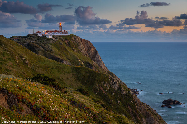Lighthouse at Cape Cabo da Roca, Cascais, Portugal. Picture Board by Paulo Rocha