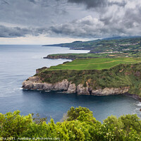 Buy canvas prints of Azores, Sao Miguel island north coast panorama by Paulo Rocha