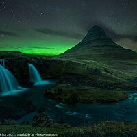 Buy canvas prints of Northern lights over Mount Kirkjufell by Paulo Rocha