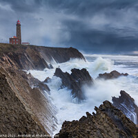 Buy canvas prints of The lighthouse and the storm by Paulo Rocha