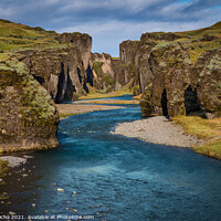 Buy canvas prints of Fjadrargljufur canyon in Iceland by Paulo Rocha