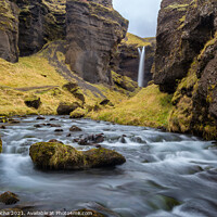 Buy canvas prints of Kvernufoss waterfall in Iceland by Paulo Rocha