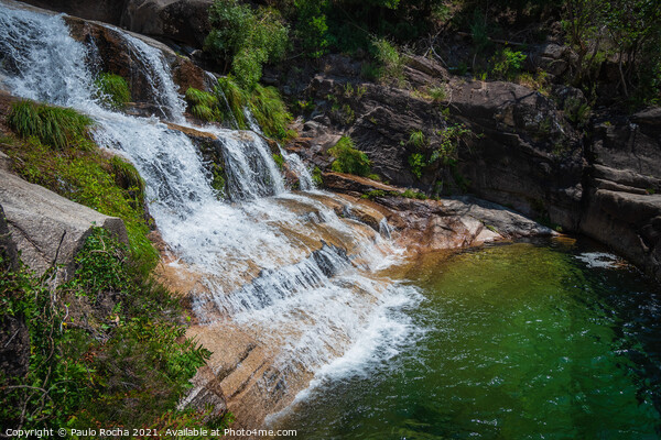 Fecha de Barjas waterfall in Peneda-Geres National Park, Portugal Picture Board by Paulo Rocha