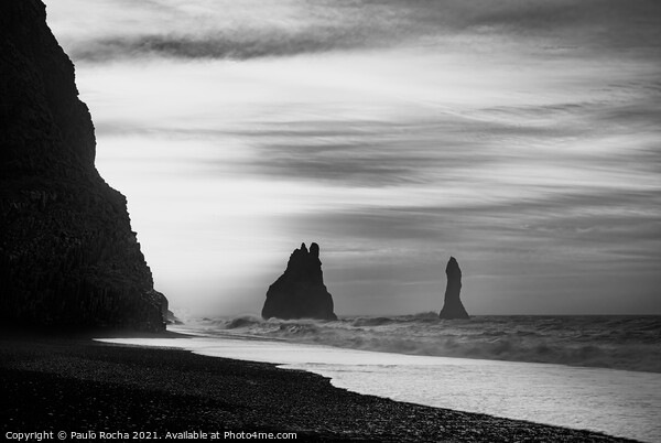 Reynisfjara black sand beach and Reynisdrangar rock formation - Iceland Picture Board by Paulo Rocha