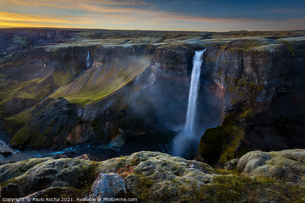 Haifoss waterfall in Iceland Picture Board by Paulo Rocha