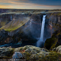 Buy canvas prints of Haifoss waterfall in Iceland by Paulo Rocha