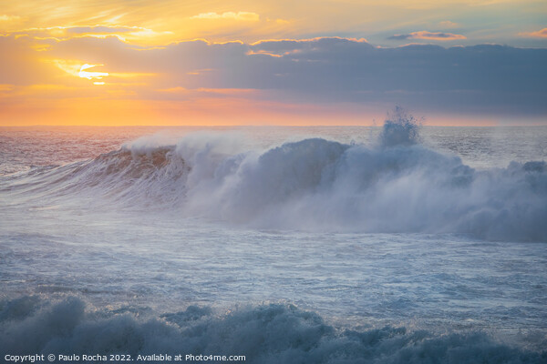 Ocean waves close up ar sunset Picture Board by Paulo Rocha