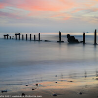 Buy canvas prints of Long exposure image with broken pillar stucture by Paulo Rocha