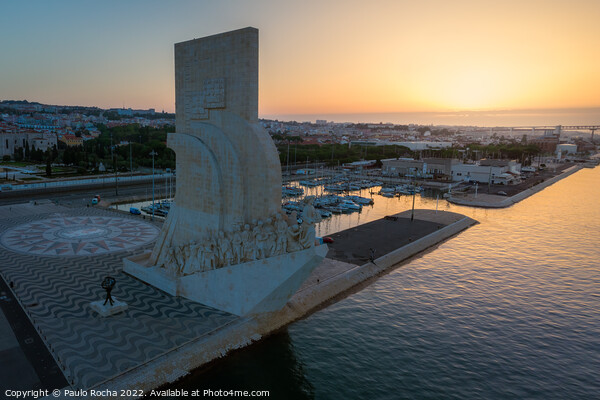 The Padrao dos Descobrimentos (monument to the portugueses discoveries) at dawn by tejo river Picture Board by Paulo Rocha