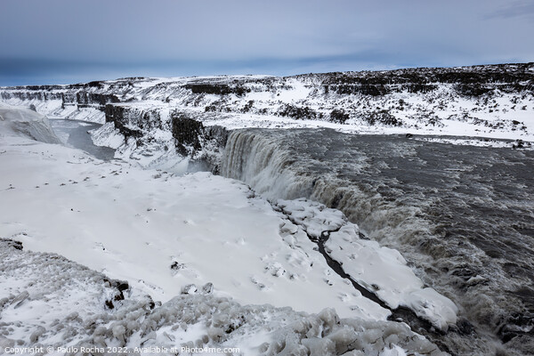Dettifoss waterfall in Iceland. Winter time. Picture Board by Paulo Rocha