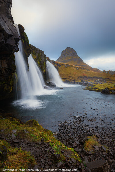 Kirkjufellsfoss waterfall and mount kirkjufell Picture Board by Paulo Rocha