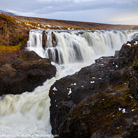 Buy canvas prints of Kolufossar waterfall in Kolugljufur Iceland by Paulo Rocha