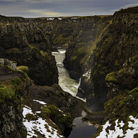 Buy canvas prints of Kolugljufur Canyon, Bakkavegur, Iceland by Paulo Rocha