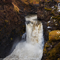 Buy canvas prints of Kolufossar waterfall in Kolugljufur Canyon in Northern Iceland by Paulo Rocha