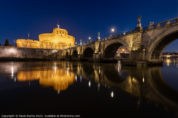 Bridge and castle Sant Angelo Picture Board by Paulo Rocha