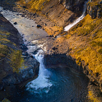 Buy canvas prints of Benefoss waterfall in northern Iceland by Paulo Rocha
