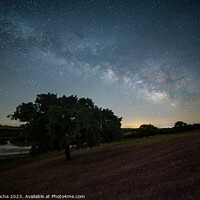 Buy canvas prints of Night sky with milky way in Alentejo, Portugal by Paulo Rocha