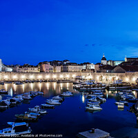 Buy canvas prints of Dubrovnik wall at night by Maria Vonotna
