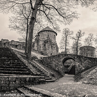 Buy canvas prints of Old medieval stone castle by Maria Vonotna