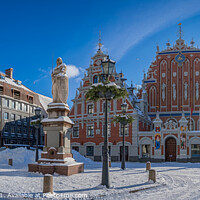 Buy canvas prints of Town hall square in Riga, Latvia.  by Maria Vonotna