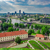 Buy canvas prints of Aerial view of Vilnius, Lithuania by Maria Vonotna