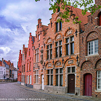Buy canvas prints of Street of Bruges in Belgium by Maria Vonotna
