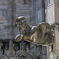 Buy canvas prints of Man gargoyle statue on cathedral by Maria Vonotna