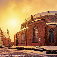 Buy canvas prints of Panoramic view of historic center in Riga, Latvia by Maria Vonotna