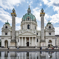 Buy canvas prints of St. Charles Church in Vienna by Maria Vonotna