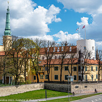 Buy canvas prints of Riga Castle during sunny day in Riga, Latvia by Maria Vonotna