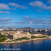 Buy canvas prints of Panoramic view of Fort Manoel and Sliema from Valletta, Malta by Maria Vonotna