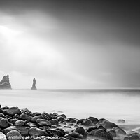 Buy canvas prints of Sea stacks mono by Tony Prower