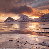 Buy canvas prints of Brunahorn Ice Sunset by Tony Prower