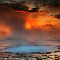 Buy canvas prints of Blue pool fire by Tony Prower