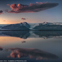 Buy canvas prints of Vatnjokull cloud reflection by Tony Prower