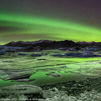 Buy canvas prints of Lake ice aurora by Tony Prower