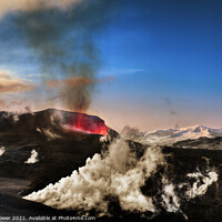 Buy canvas prints of Fimmvörðuháls Volcano by Tony Prower