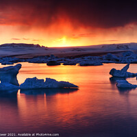 Buy canvas prints of Glacier sun by Tony Prower